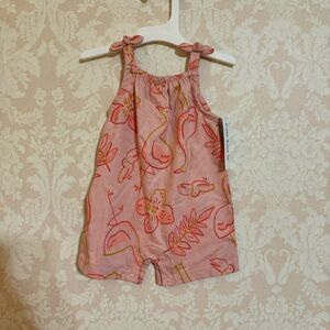 NWT Carters Cute Pink Flamingo Romper Size 3 months